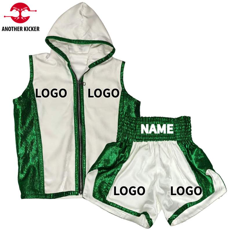 Event & Party Supply - Boxing Fight Night-kostuum met capuchon, glanzende