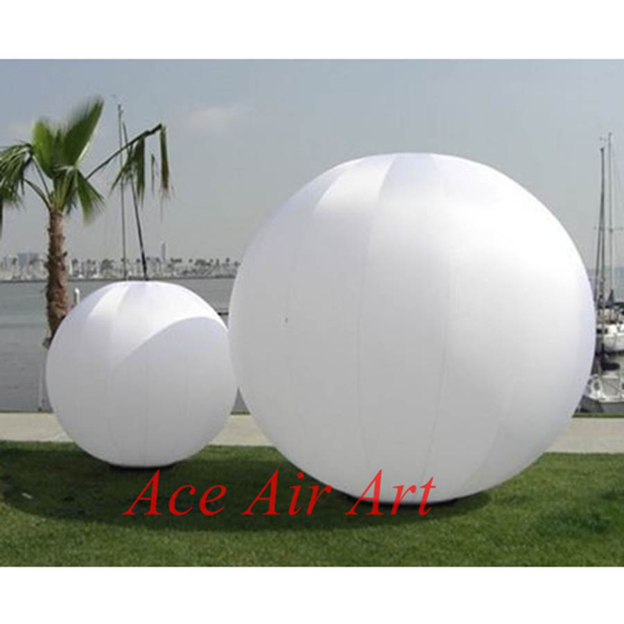 Party Event Supplier - Opblaasbare witte ronde bal, decoratiebal voor