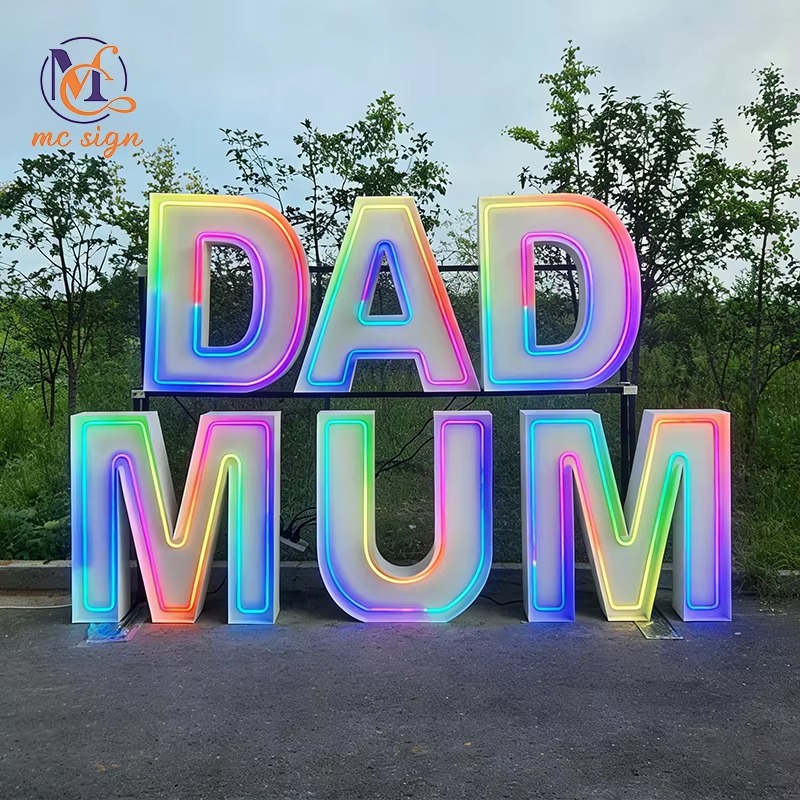 Event Party Supply Rental - Vrijstaande LED-bord met 4ft marquee letters