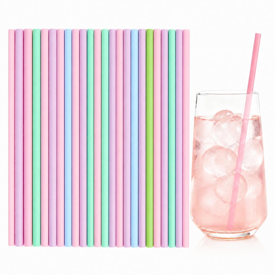Paper Straw Color - 25/50/100PCS Wegwerp Papieren Rietjes Effen Kleur