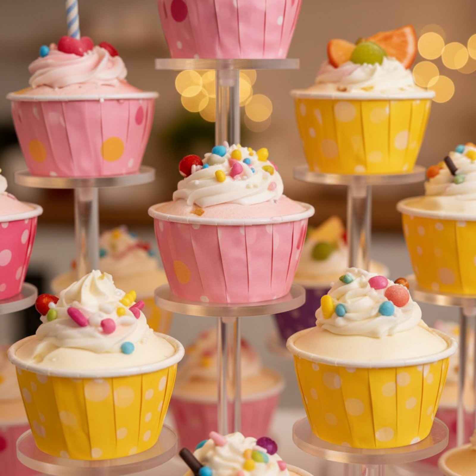 Cupcake Stand Tier - Acryl Cupcake Stand Transparante Ronde Cupcake