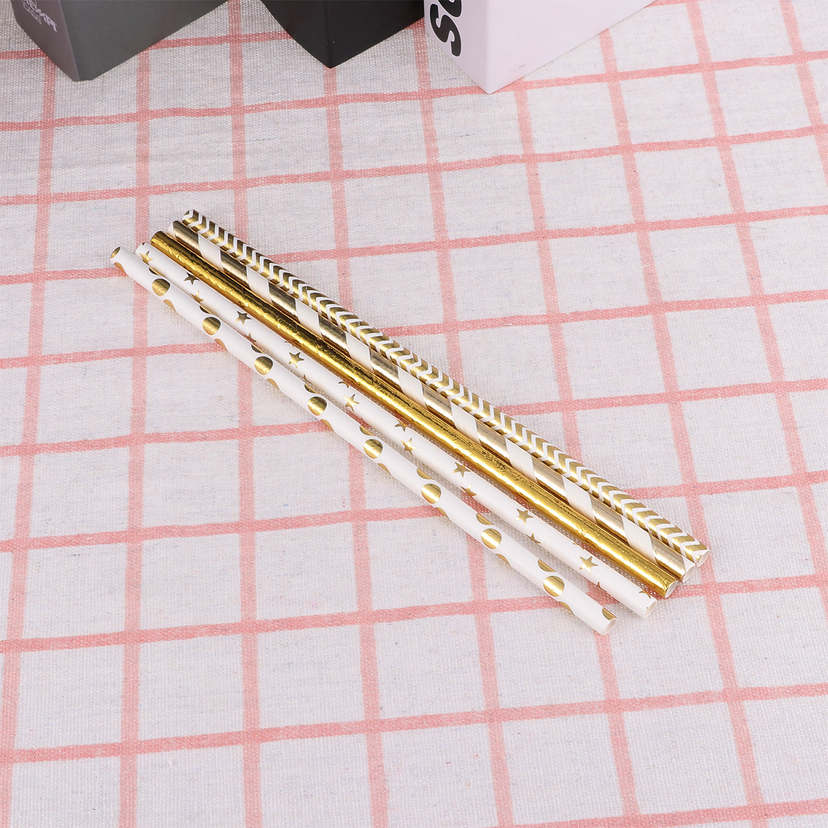 Paper Straw Color - 50 stuks biologisch afbreekbare wegwerp papieren