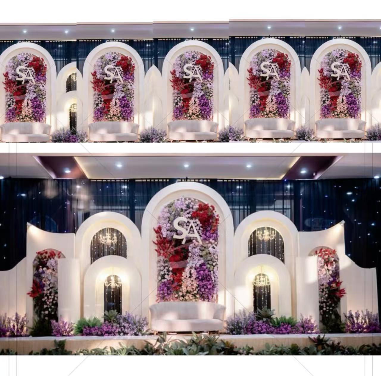 Event Party Supply Rental - Bruiloftdecoratie PVC boog achtergrondstandaard op maat