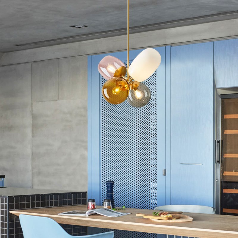 Led Balloon Light - YEBMLP Macaron glazen hanglamp ballon kleurrijke