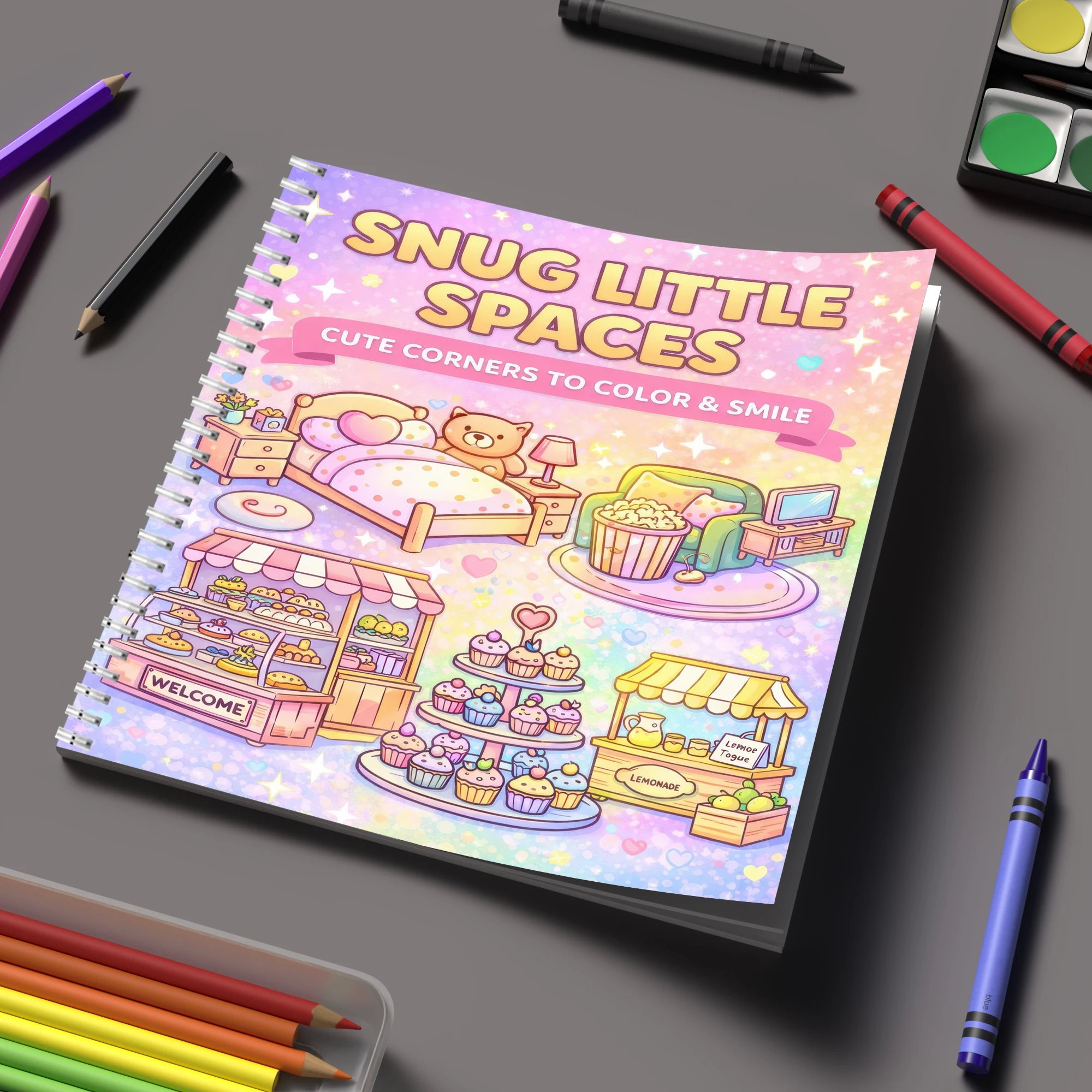 Event Supplies - Kleurboek Kleine ruimtes voor volwassenen, verjaardagscadeau,
