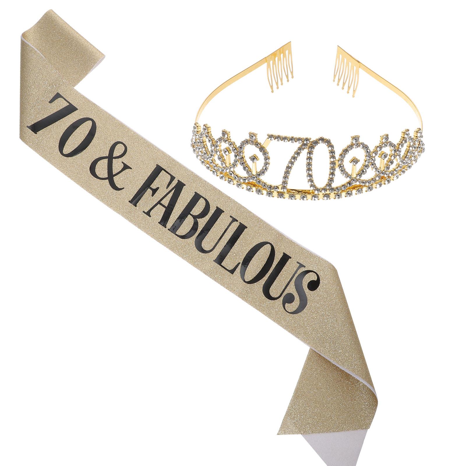 Birthday Sash Glitter - Glitter Sjerp Verjaardag Kroon Set Dames