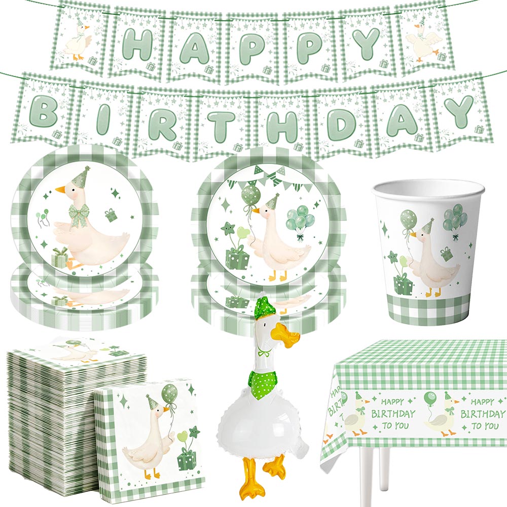 Table Cloth Disposable - Groene Silly Goose Wegwerp Servies Papieren