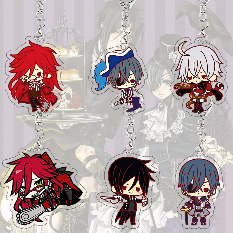 Event Supplies - Black Butler acryl sleutelhanger Grell Sutcliff