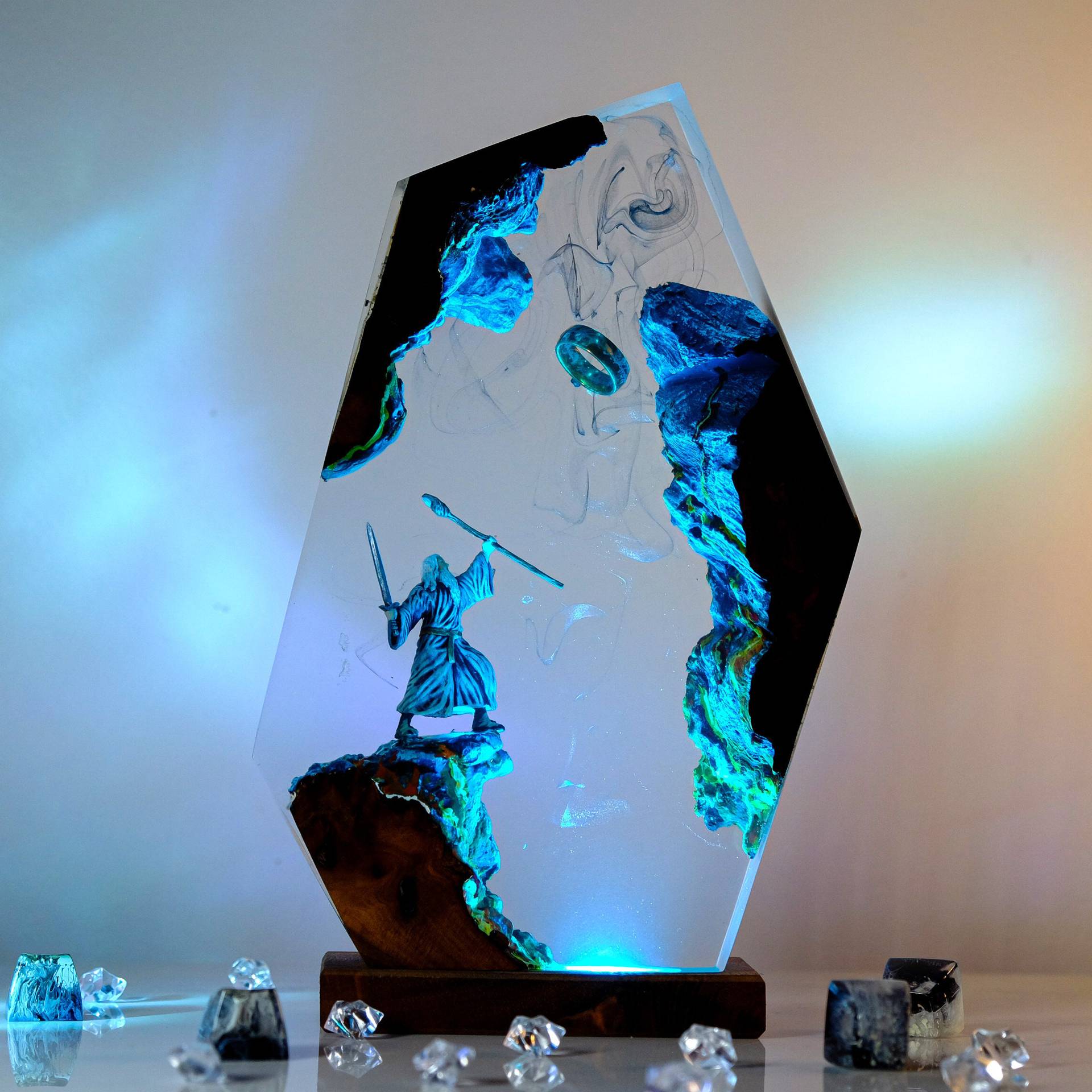 Eve Party - Filmscène Figuur Tafel Resin Lamp Magische