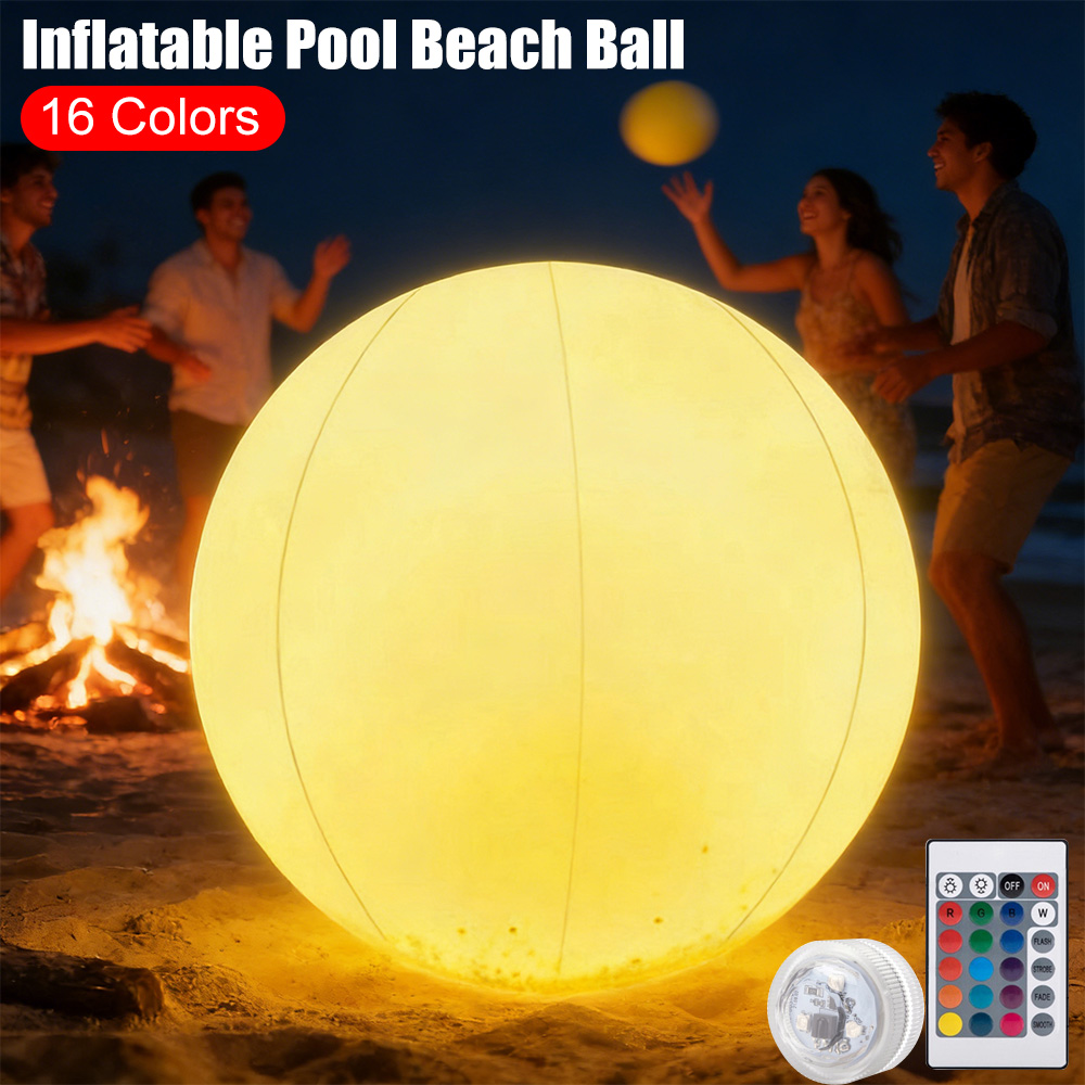 Led Balloon Light - Opblaasbaar zwembad strandbal lichtgevende LED gloeiende