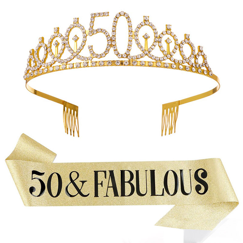 Birthday Sash Glitter - 30-50e verjaardag jubileum decoratie gelukkige vrouwen