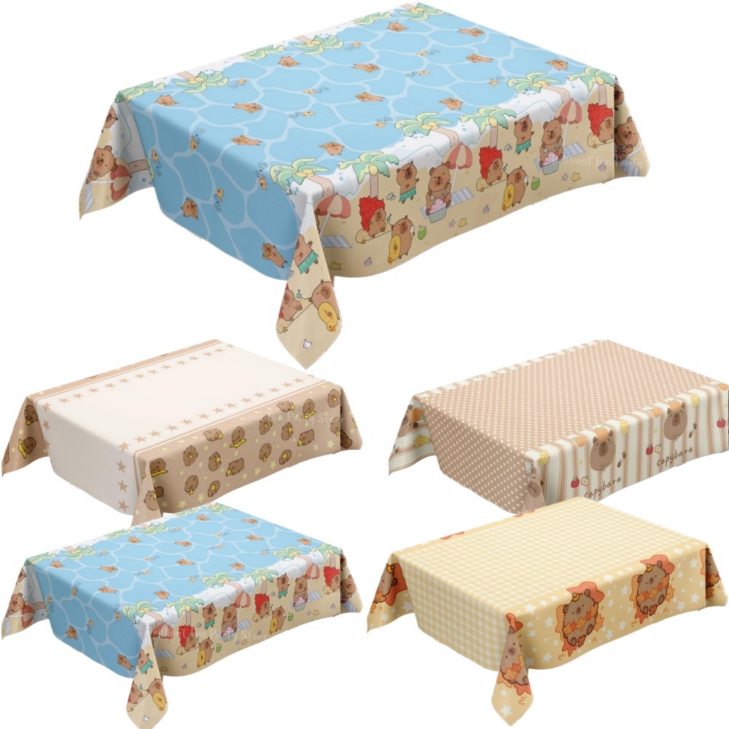 Table Cloth Disposable - Leuke Capybara Tafelkleed voor Kinderen Verjaardag