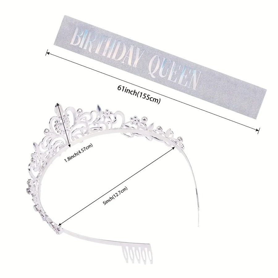 2-delige set bling strass kris - Birthday Sash Glitter recensie en prijs