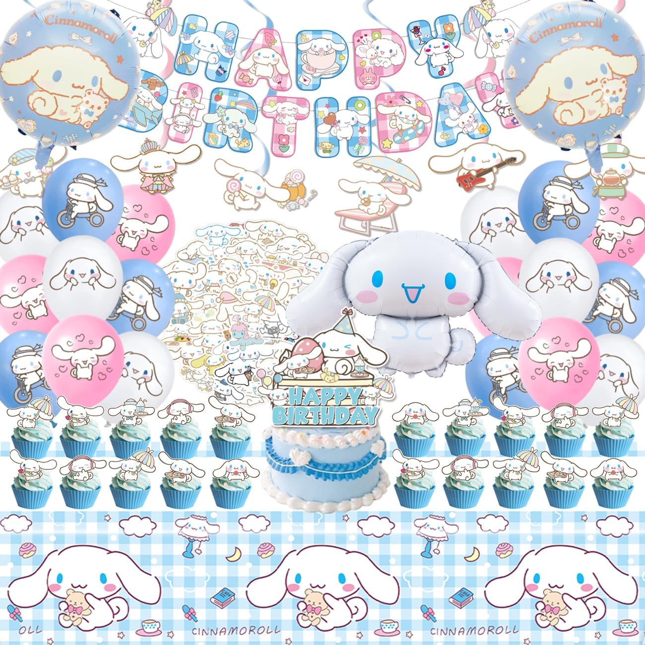 Cartoon Cinnamoroll Verjaardag - Table Cloth Disposable recensie en prijs