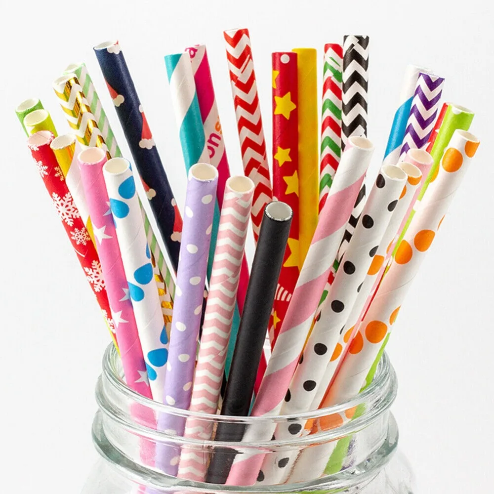 100 bulkverpakte papieren riet - Paper Straw Color recensie en prijs