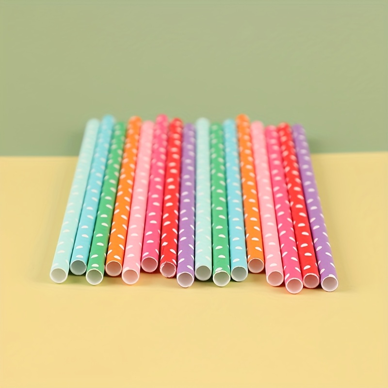 100 stuks kleurrijke wegwerp p - Paper Straw Color recensie en prijs