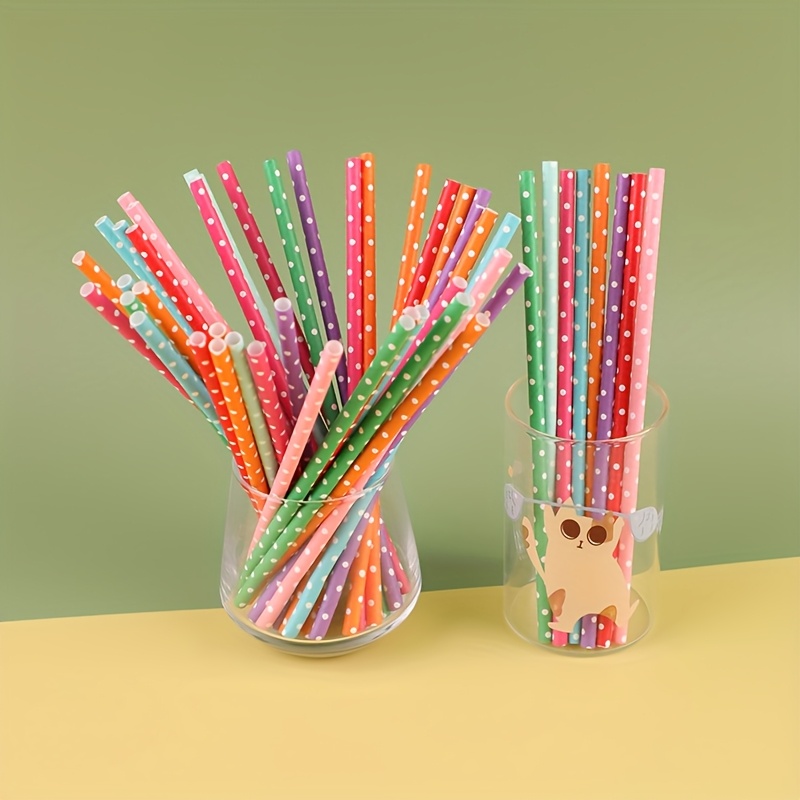 100 stuks kleurrijke wegwerp p - Paper Straw Color recensie en prijs