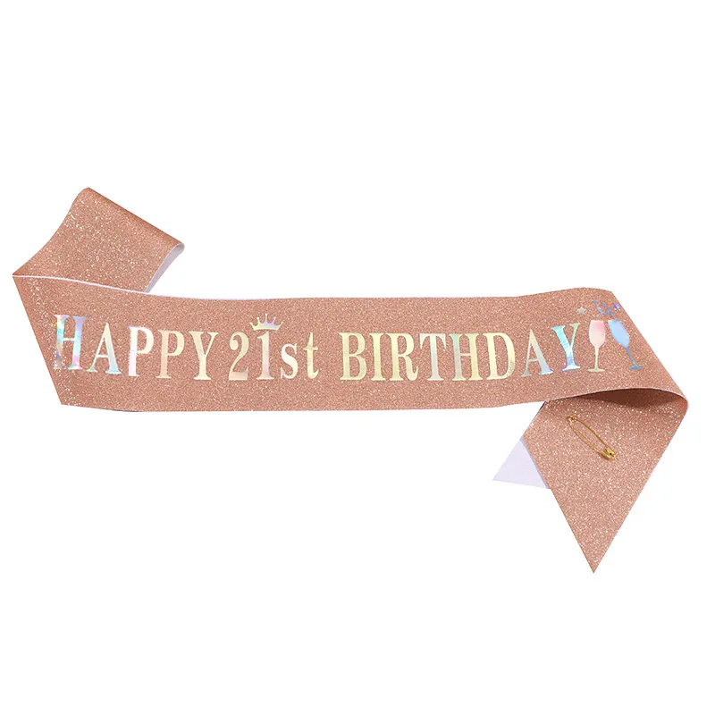 Gelukkige 10e 13e 16e 21e 30e  - Birthday Sash Glitter recensie en prijs
