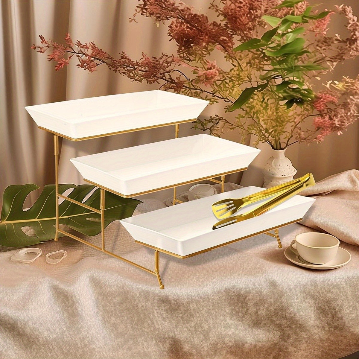 Witte gelaagde serveerstandaar - Cupcake Stand Tier recensie en prijs