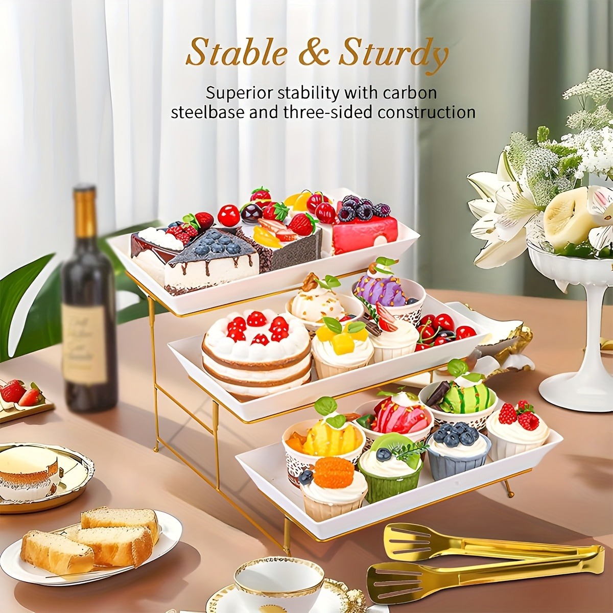 Witte gelaagde serveerstandaar - Cupcake Stand Tier recensie en prijs