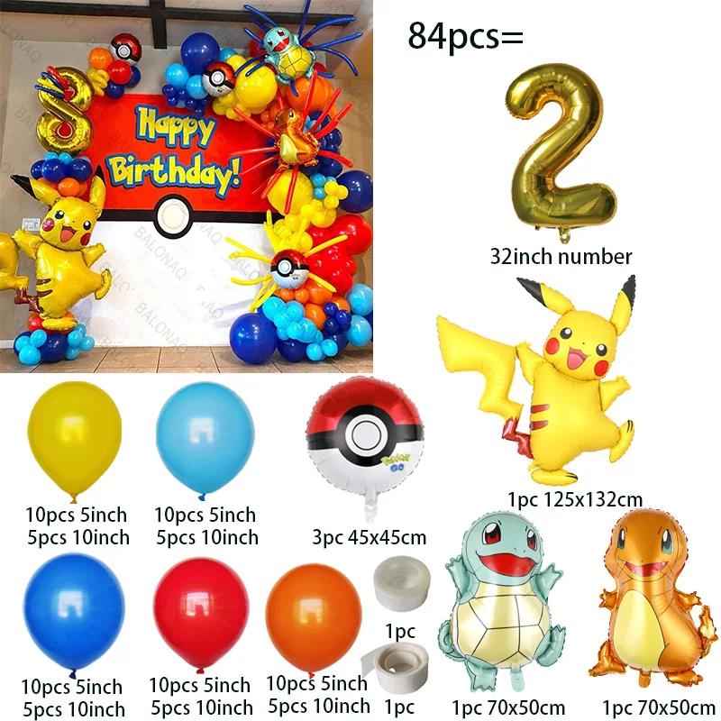 84pcs Pikachu Party Ballonnen  - Balloon Arch Kit recensie en prijs