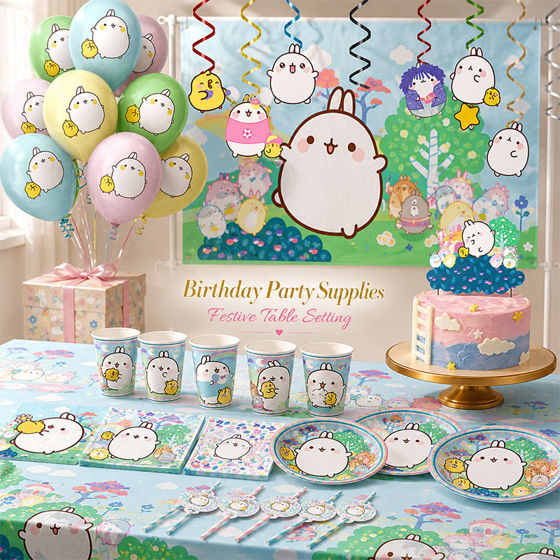 Molang Cartoon Thema Feestarti - Paper Straw Color recensie en prijs