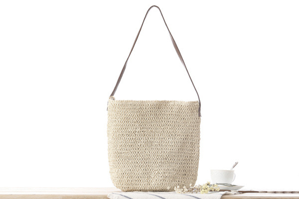 Strooien schoudertas geweven s - Paper Straw Color recensie en prijs