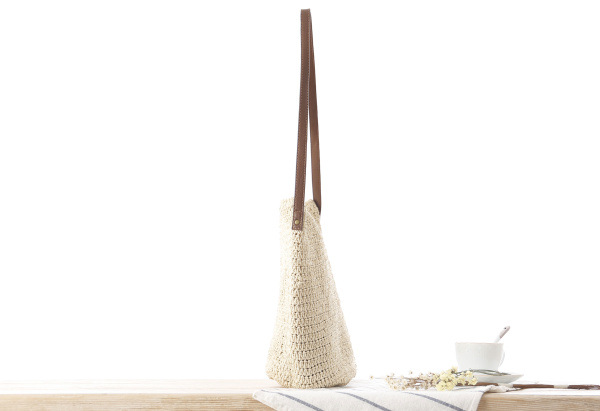 Strooien schoudertas geweven s - Paper Straw Color recensie en prijs