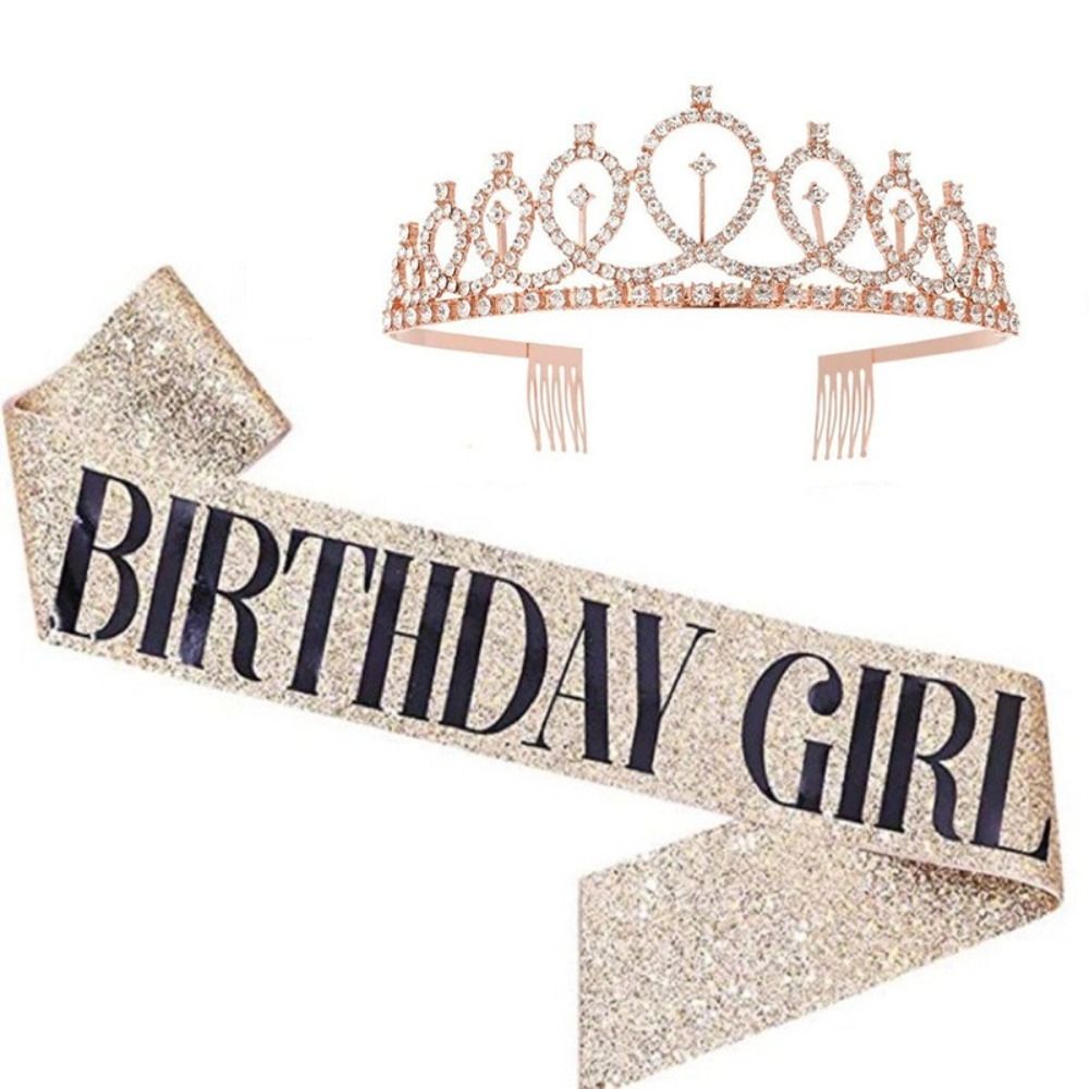 2 stks/set nieuwe glitter verj - Birthday Sash Glitter recensie en prijs