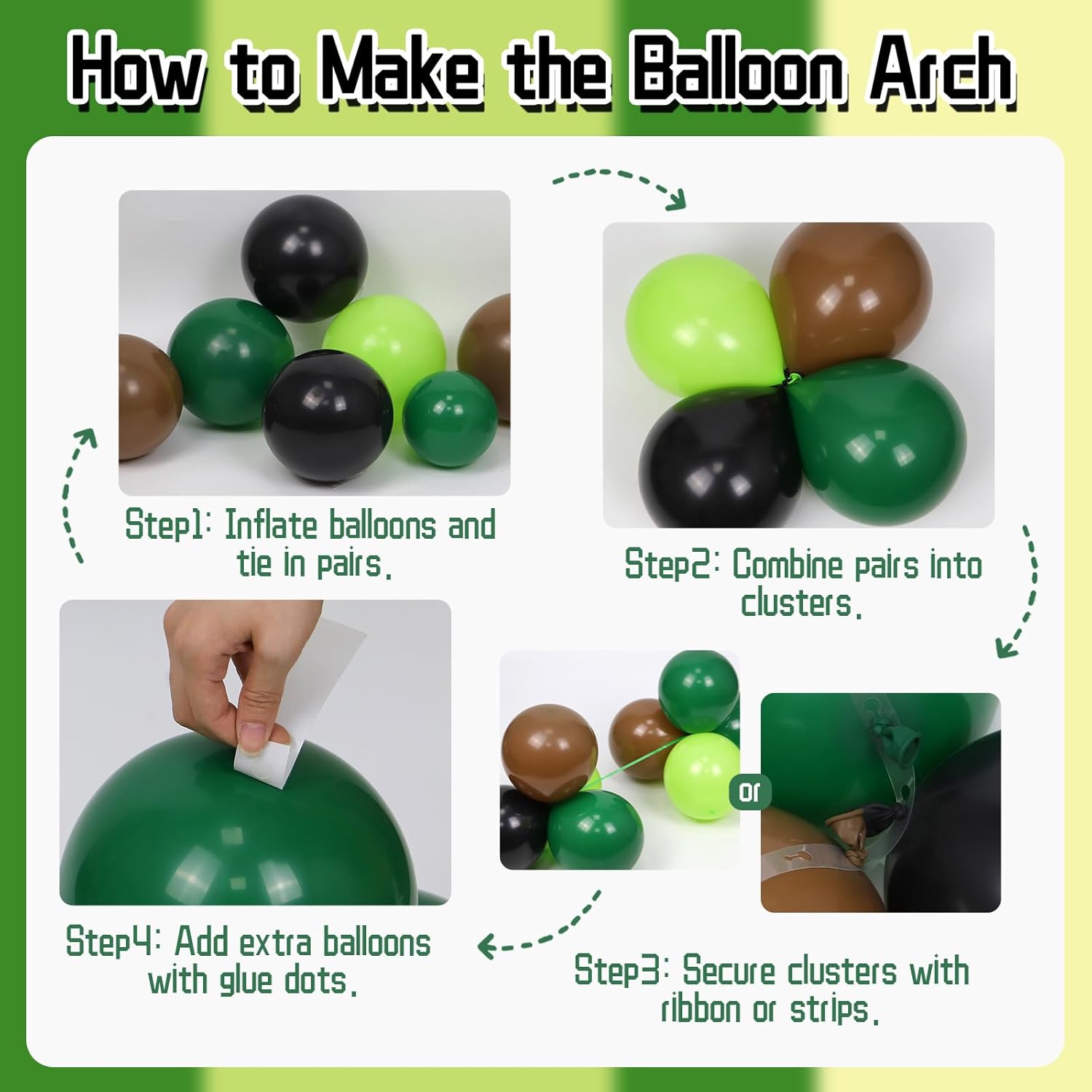 Bruin Zwart Groen Latex Ballon - Balloon Arch Kit recensie en prijs
