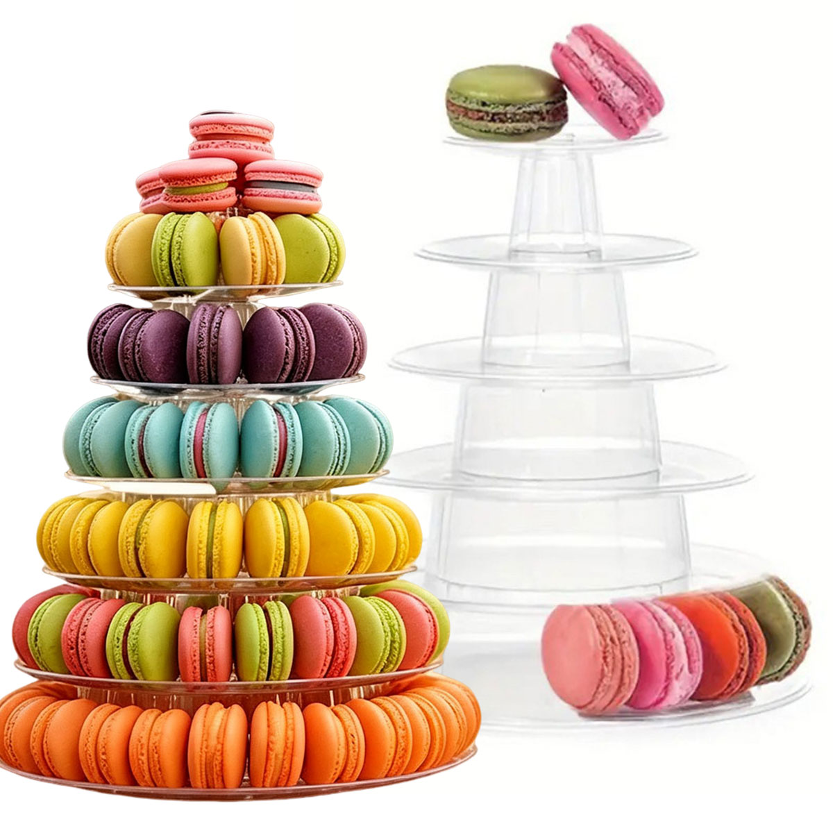 1PC 6-laags ronde plastic tran - Cupcake Stand Tier recensie en prijs