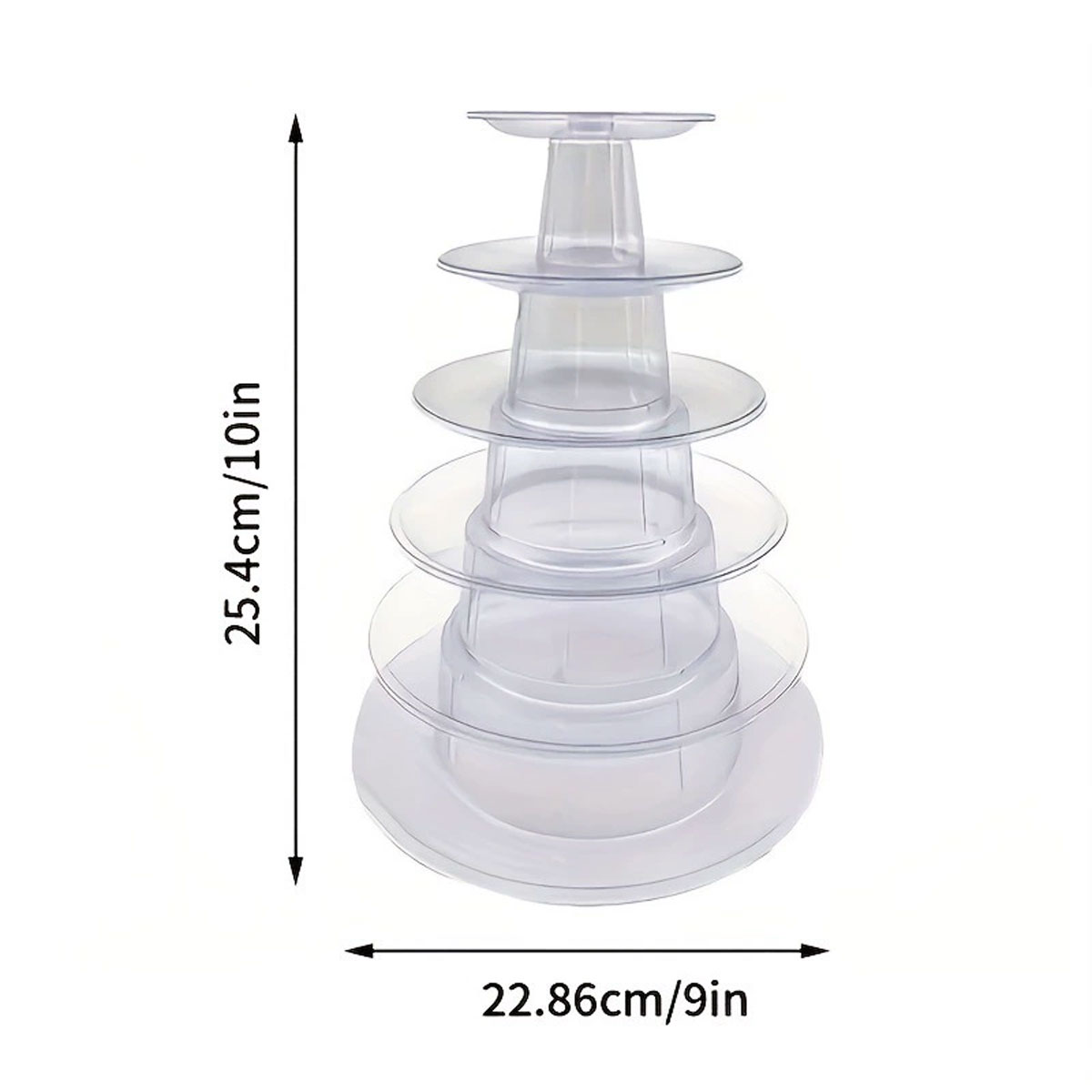 1PC 6-laags ronde plastic tran - Cupcake Stand Tier recensie en prijs