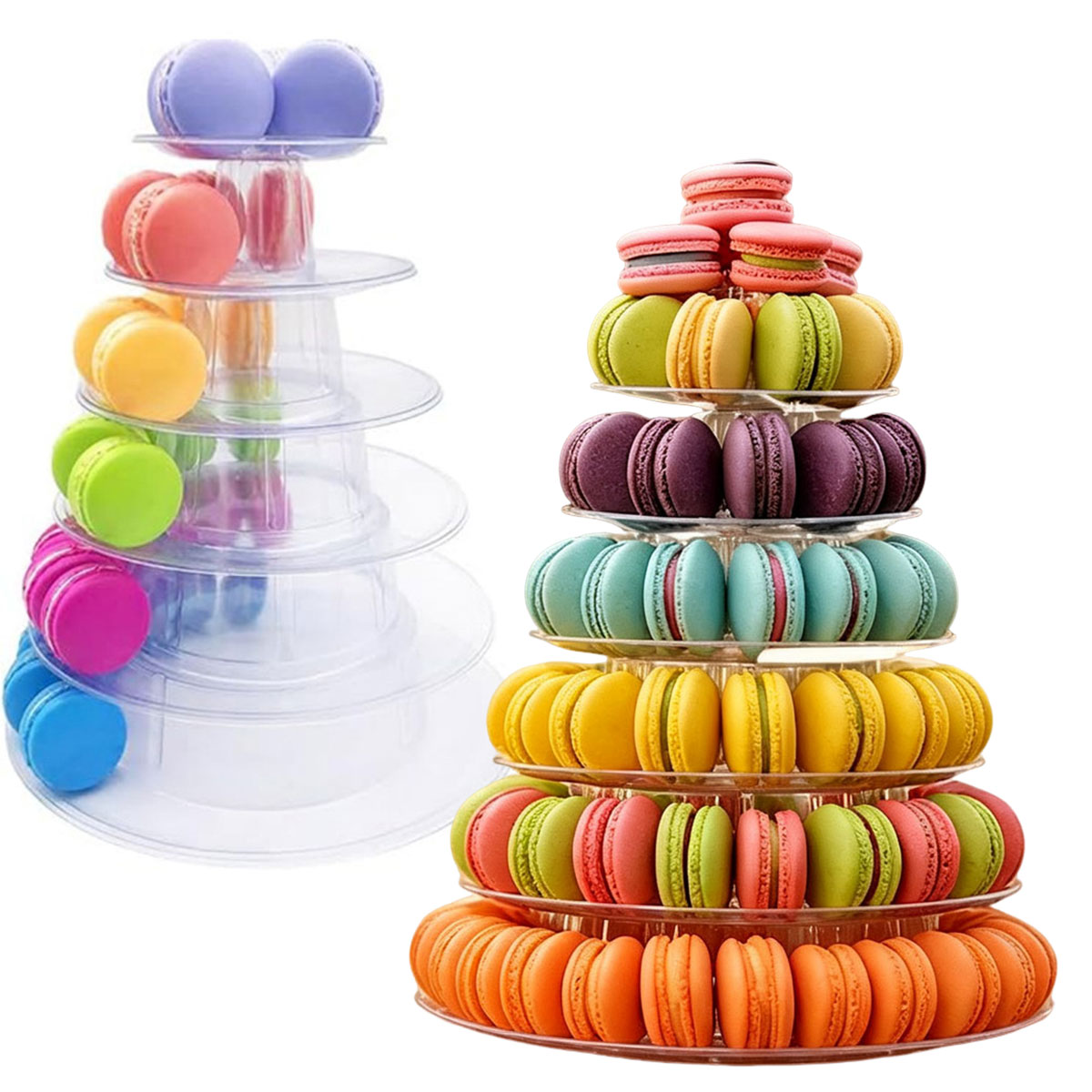 1PC 6-laags ronde plastic tran - Cupcake Stand Tier recensie en prijs
