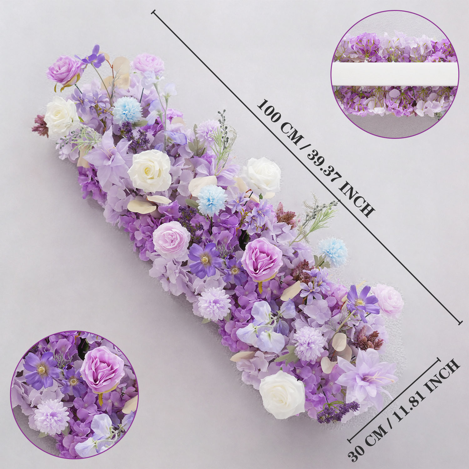 Uflower Paarse Kunstbloemen Br - Flower Wall Panel recensie en prijs