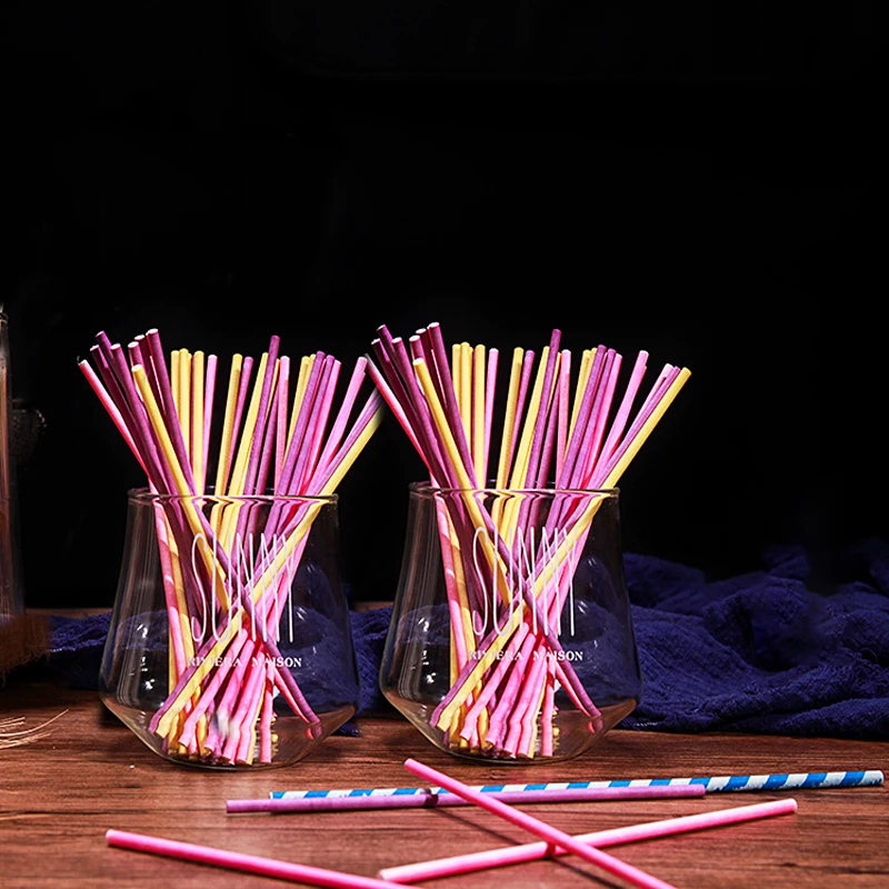 100 stks/partij Papier Lollipo - Paper Straw Color recensie en prijs