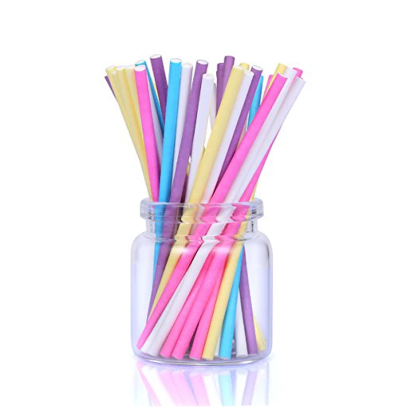 100 stks/partij Papier Lollipo - Paper Straw Color recensie en prijs