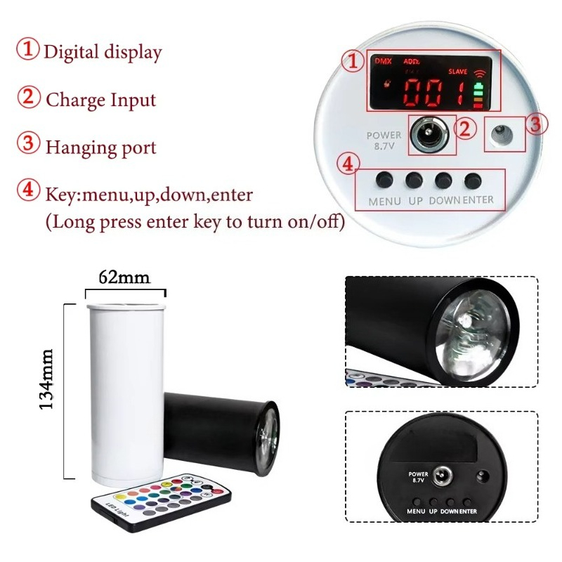 1x15W RGBAW UV LED Pinspot Eff - Event Party Dj recensie en prijs