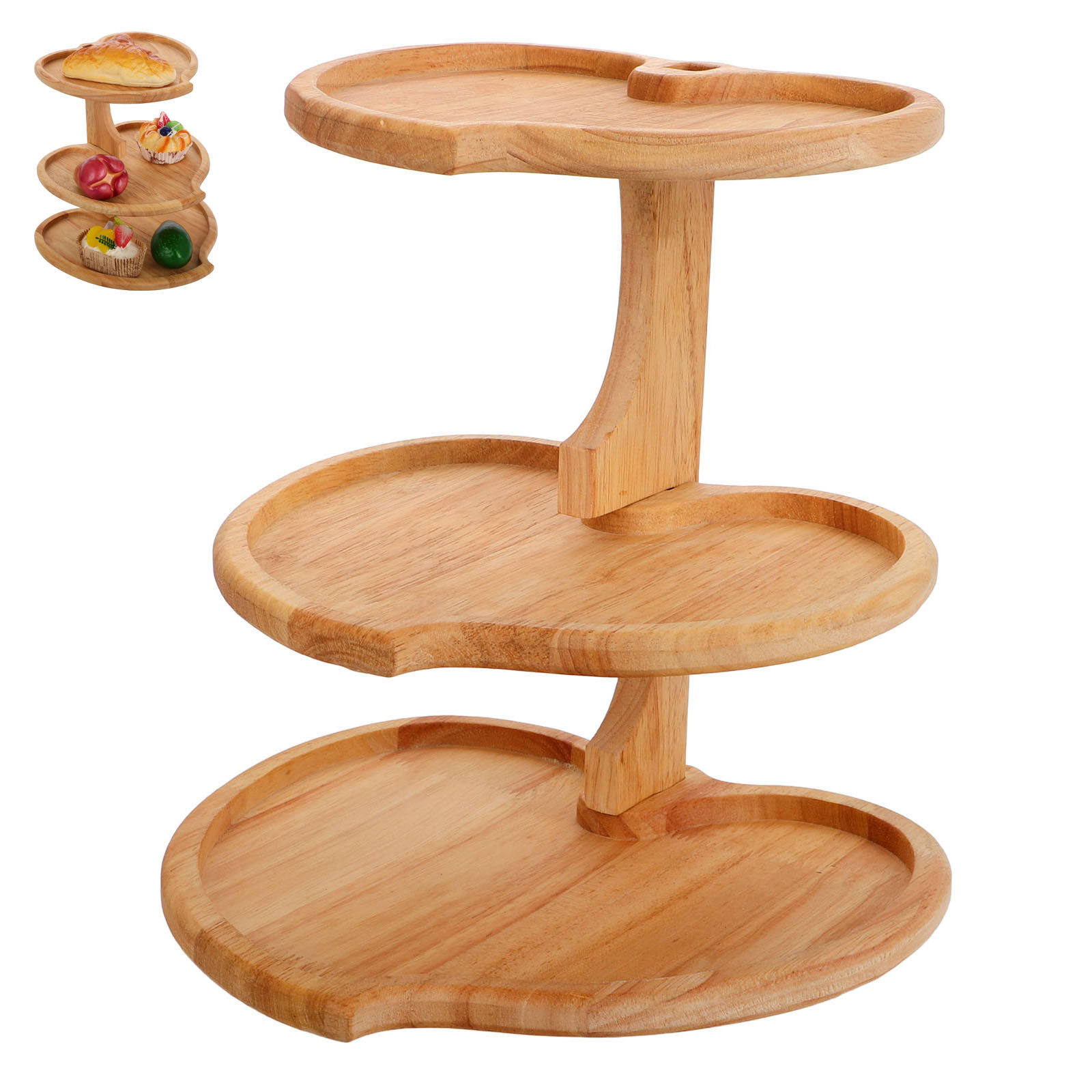 3-laags hartvormig houten dien - Cupcake Stand Tier recensie en prijs