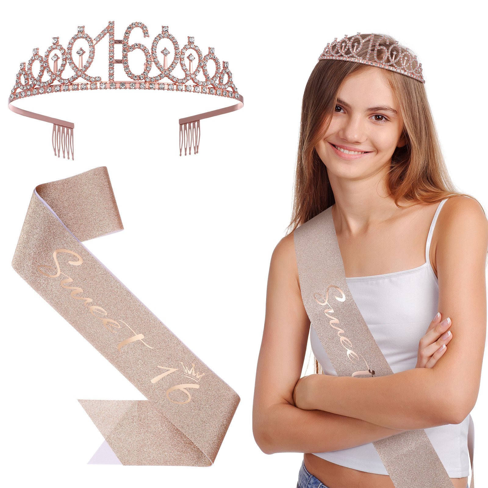 1Set Glinsterende Verjaardagst - Birthday Sash Glitter recensie en prijs